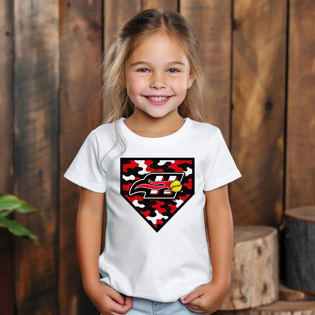 Heat Softball Camo Plate - Toddler T-Shirt