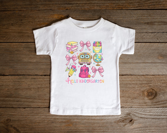 Hello Kindergarten Coquette - Toddler T-Shirt
