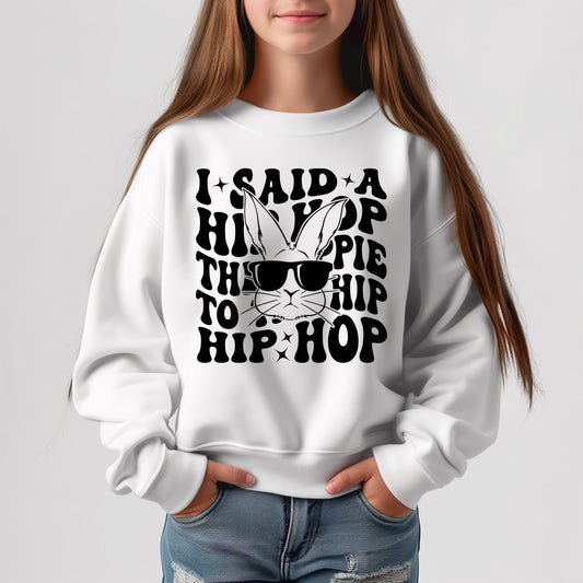 Hip Hop Bunny - Youth Crew Sweatshirt