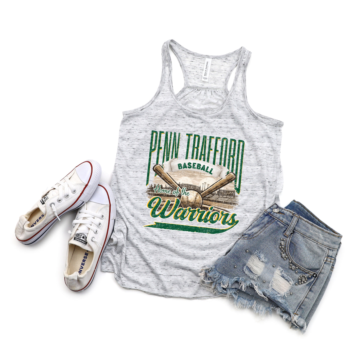 Home of the Warriors Baseball - Bella Flowy Tank