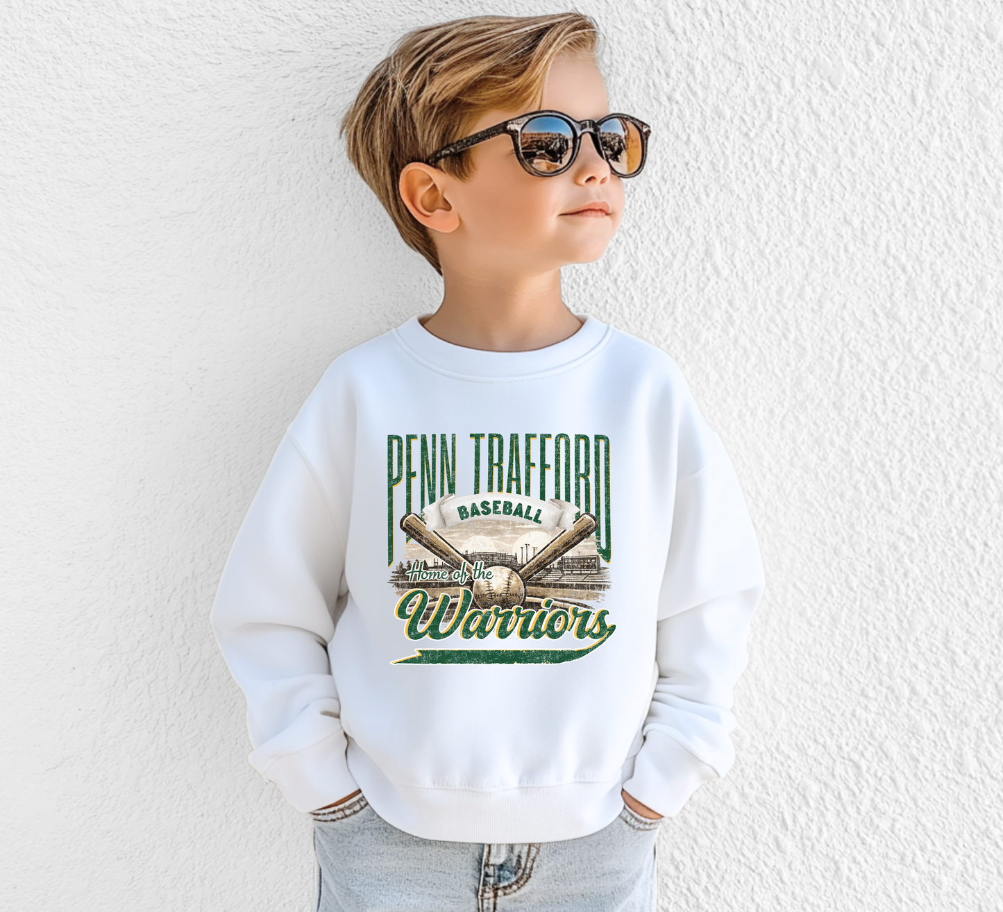 Home of the Warriors Baseball - Youth Crew Sweatshirt