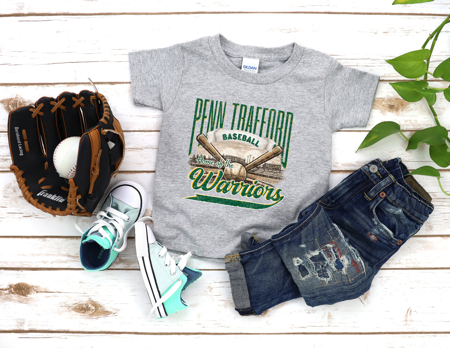 Home of the Warriors Baseball - Youth T-Shirt