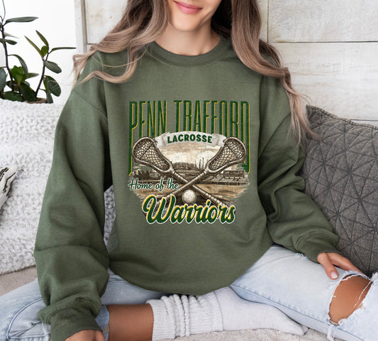 Home of the Warriors Lacrosse - Adult Crew Sweatshirt