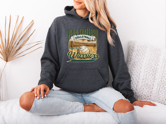 Home of the Warriors Volleyball - Adult Hoodie
