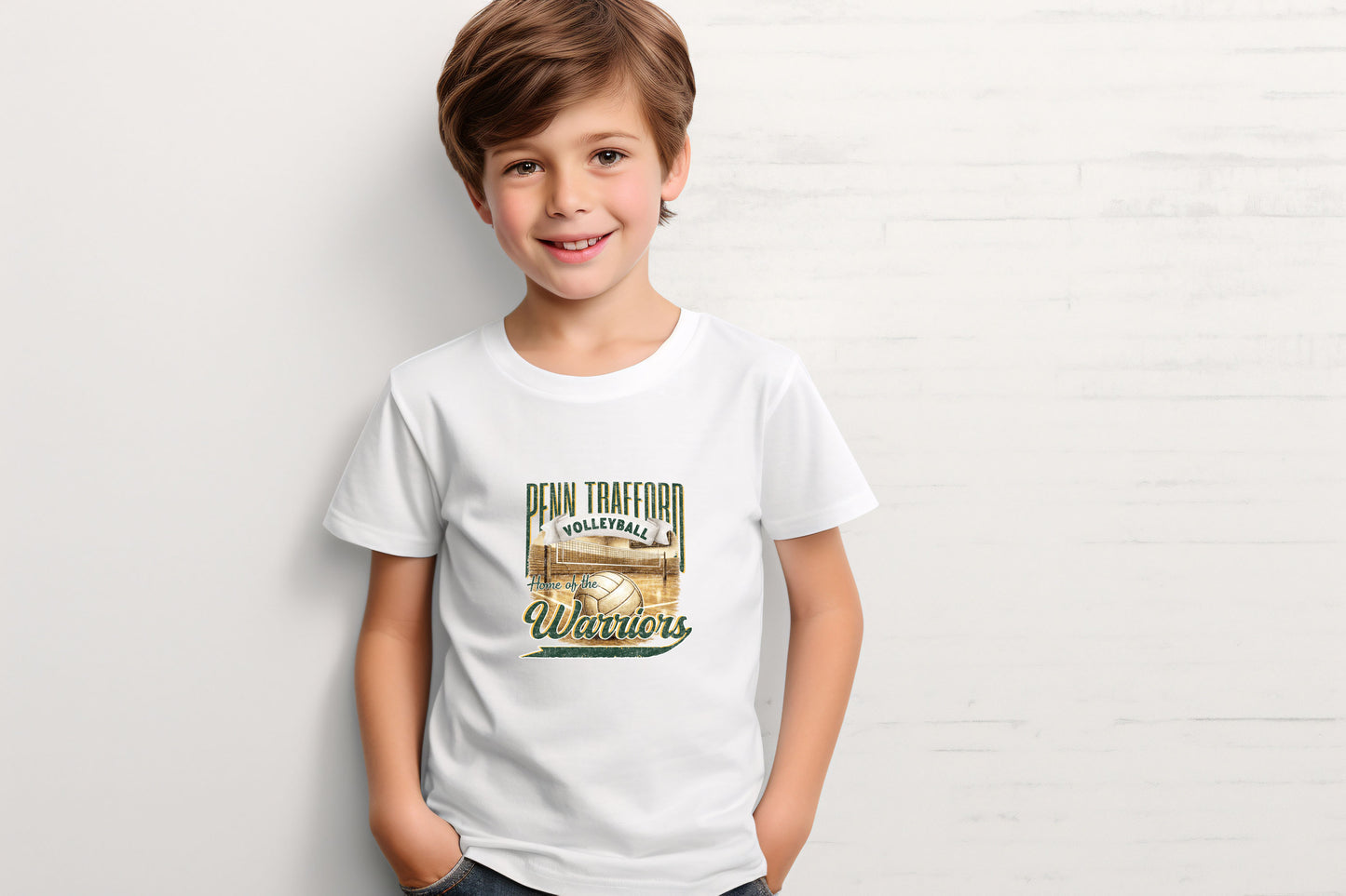Home of the Warriors Volleyball - Youth T-Shirt