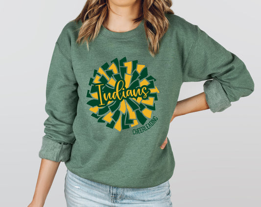 Indians Cheer - Adult Crew Sweatshirt