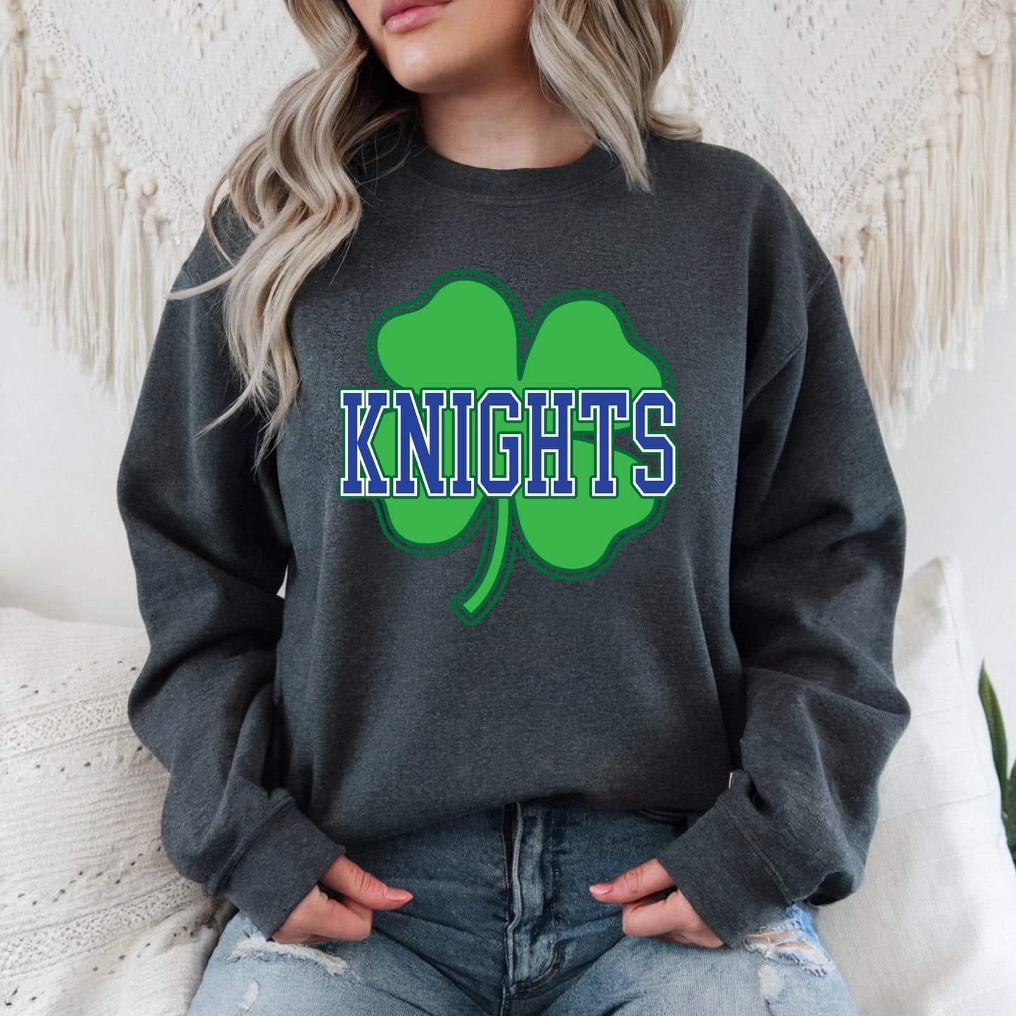 Knights Shamrock - Adult Crew Sweatshirt