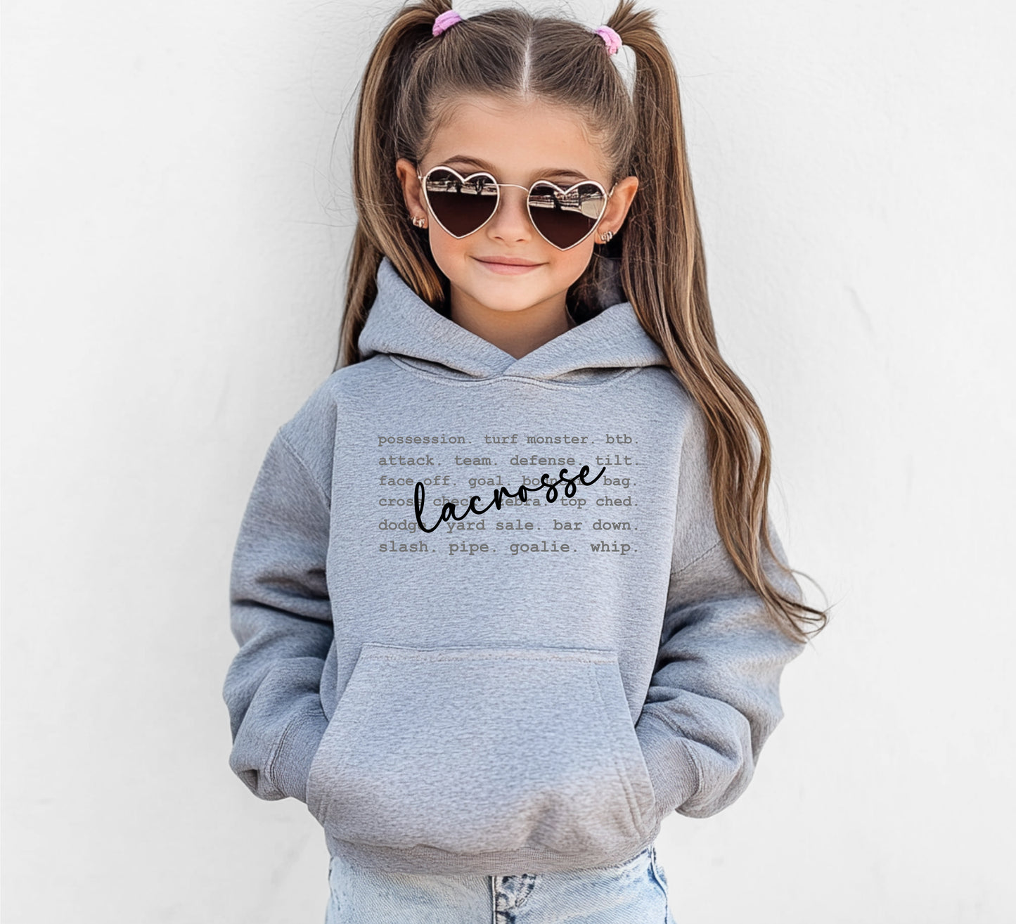 Lacrosse Typography - Youth Hoodie