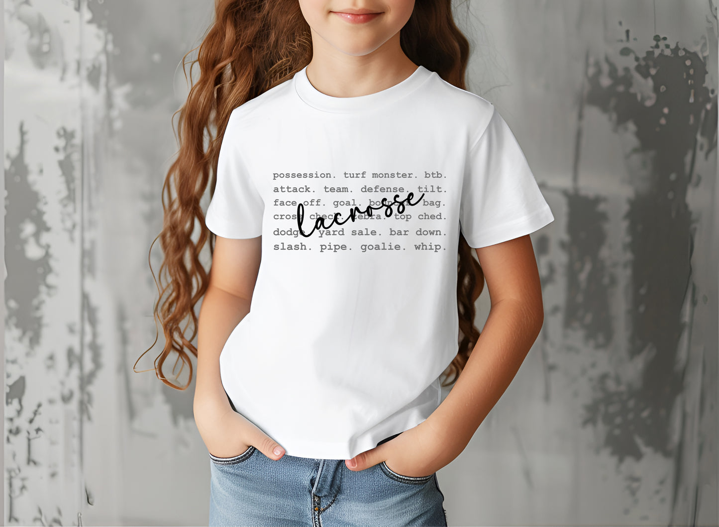 Lacrosse Typography - Youth T-Shirt