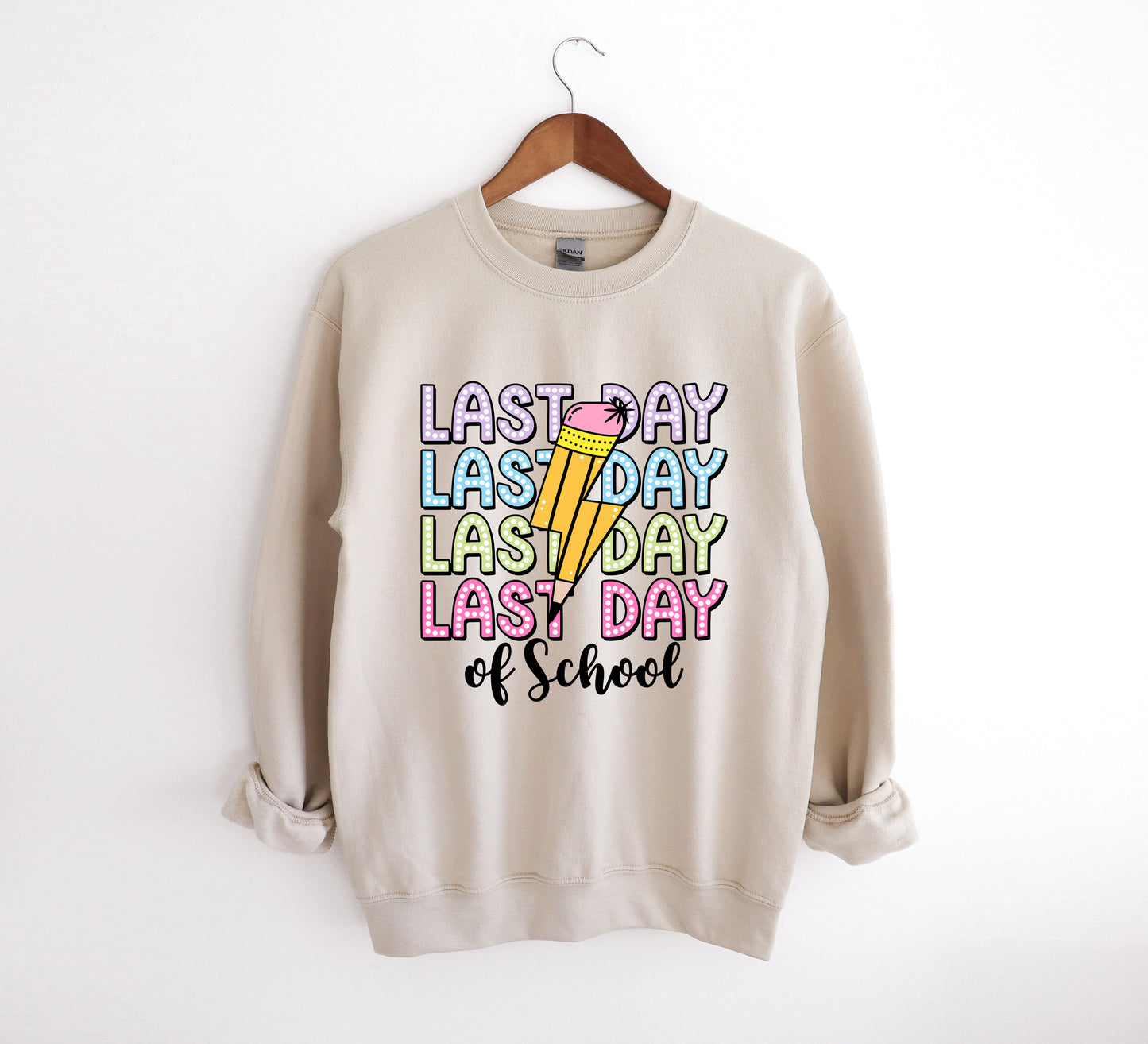 Last Day of School 1 - Adult Crew Sweatshirt