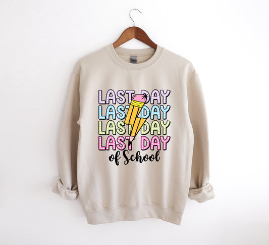 Last Day of School 1 - Adult Crew Sweatshirt