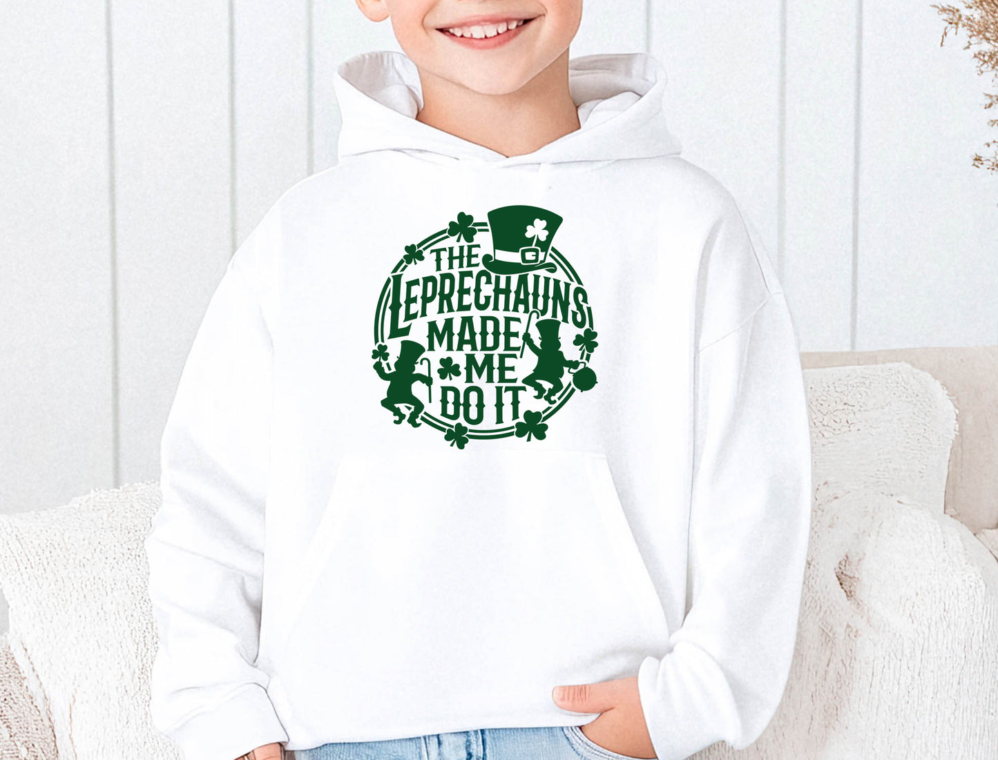 The Leprechaun Made Me Do it - Youth Hoodie