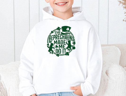 The Leprechaun Made Me Do it - Youth Hoodie