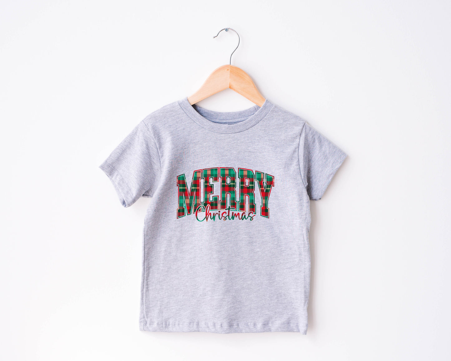 Merry Christmas Plaid - Toddler T-Shirt
