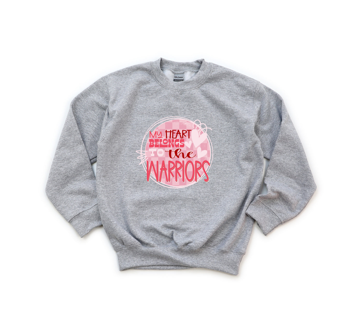 Heart Belong To The Warriors - Youth Crew Sweatshirt