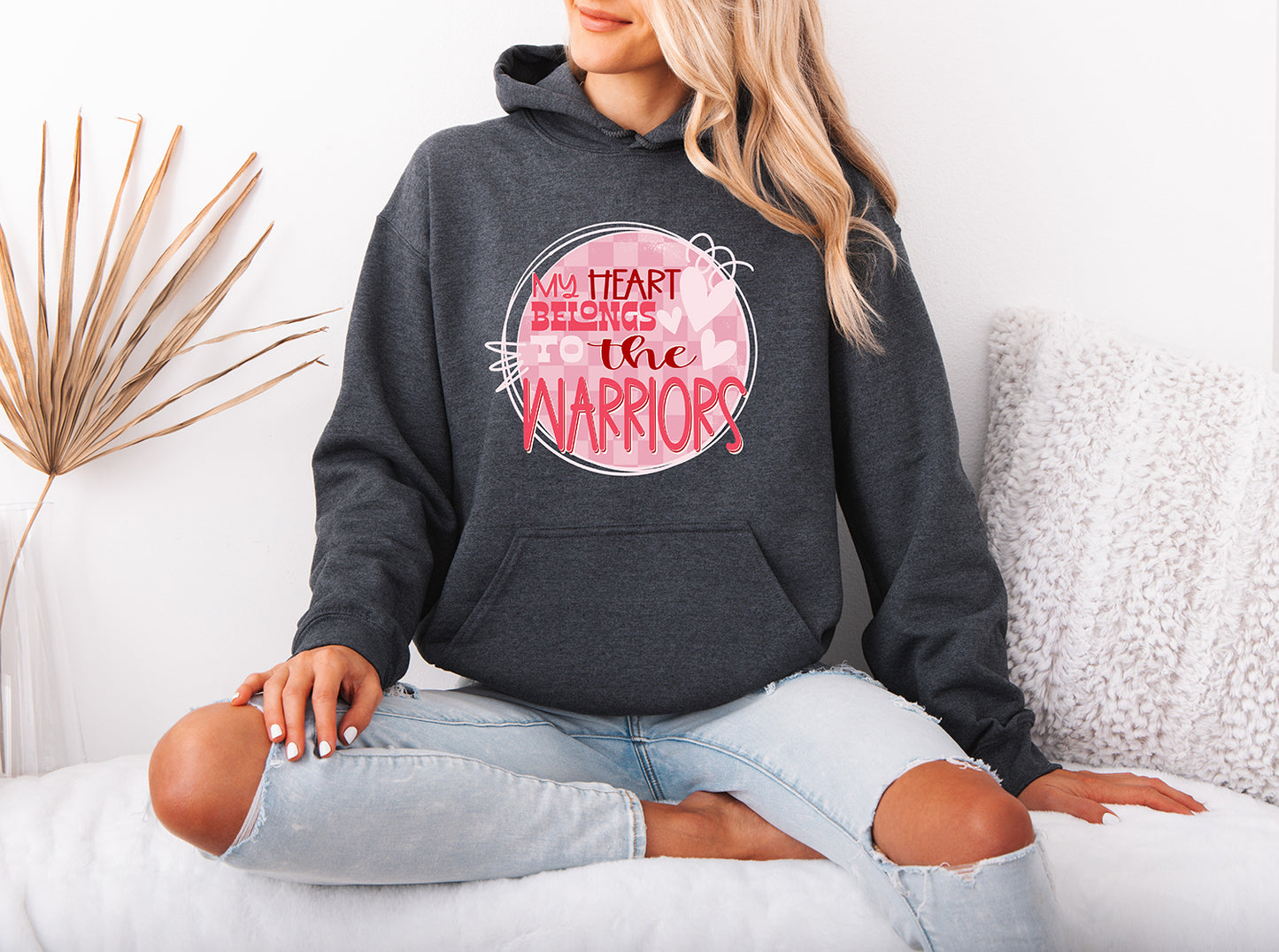 Heart Belongs To The Warriors - Adult Hoodie