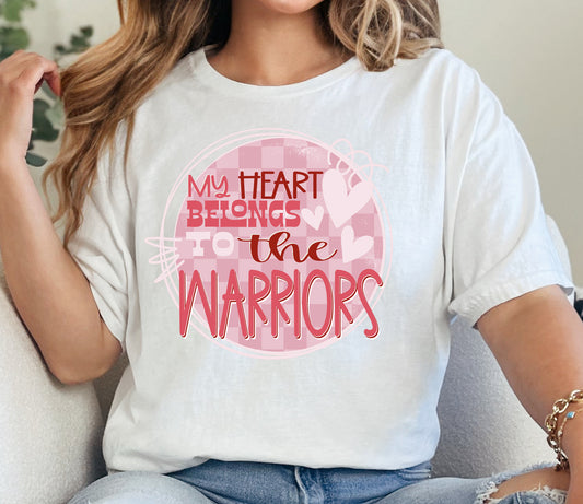 Heart Belongs to the Warriors - Adult T-Shirt
