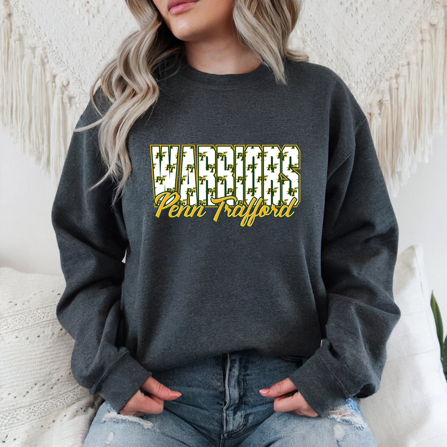 Penn Trafford Warriors 12 - Adult Crew Sweatshirt