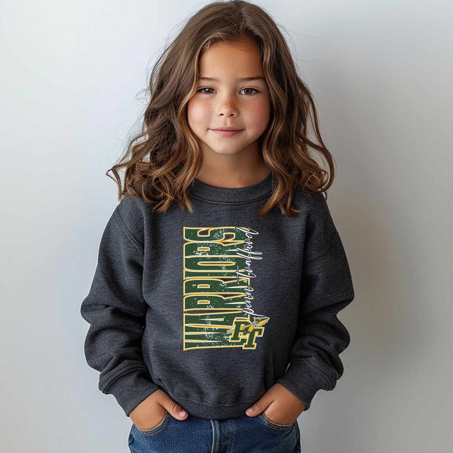 Penn Trafford Warriors 17 - Youth Crew Sweatshirt