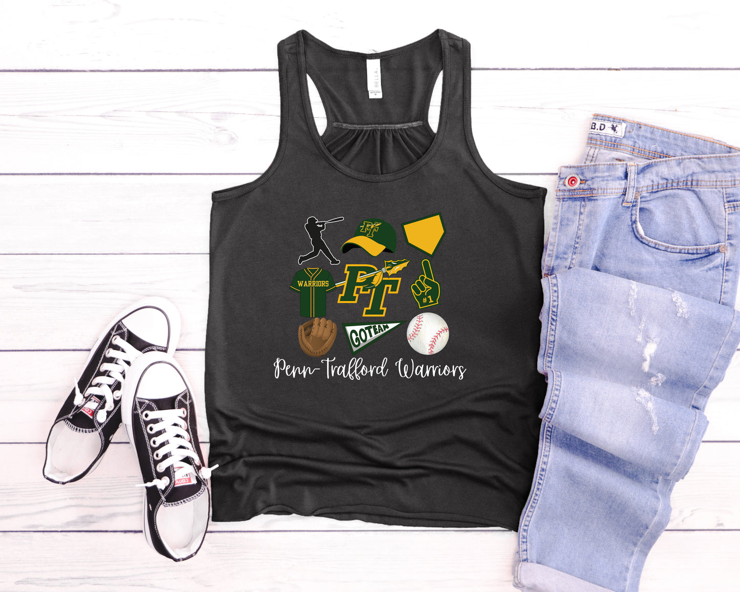 Penn Trafford Warriors Baseball 4 - Flowy Tank