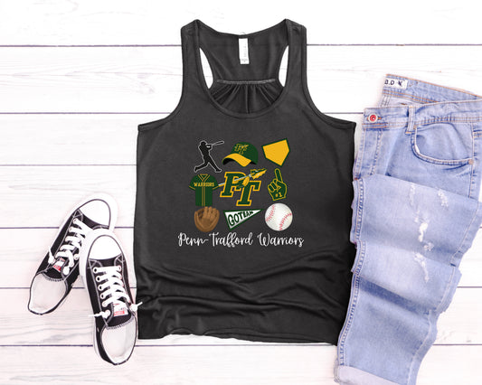 Penn Trafford Warriors Baseball 4 - Flowy Tank