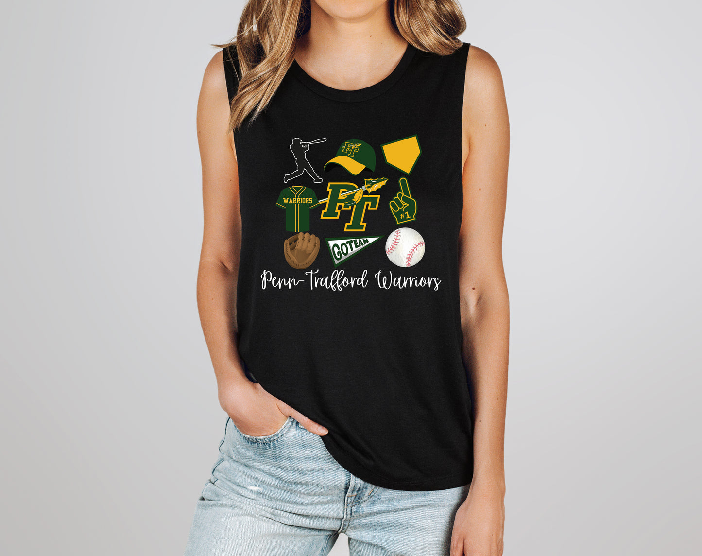 Penn Trafford Warriors Baseball 4 - Muscle Tank