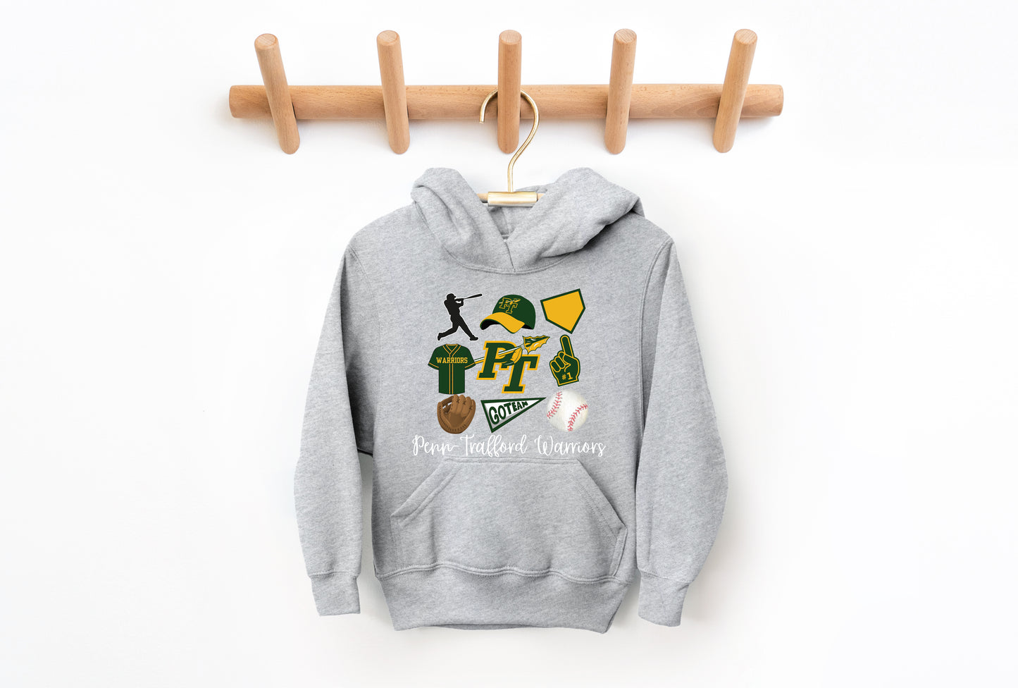 Penn Trafford Warriors Baseball 4 - Youth Hoodie