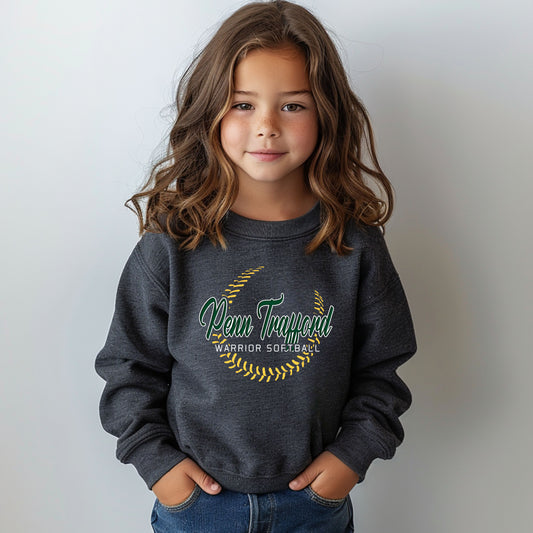 Penn Trafford Warrior Softball - Youth Crew Sweatshirt