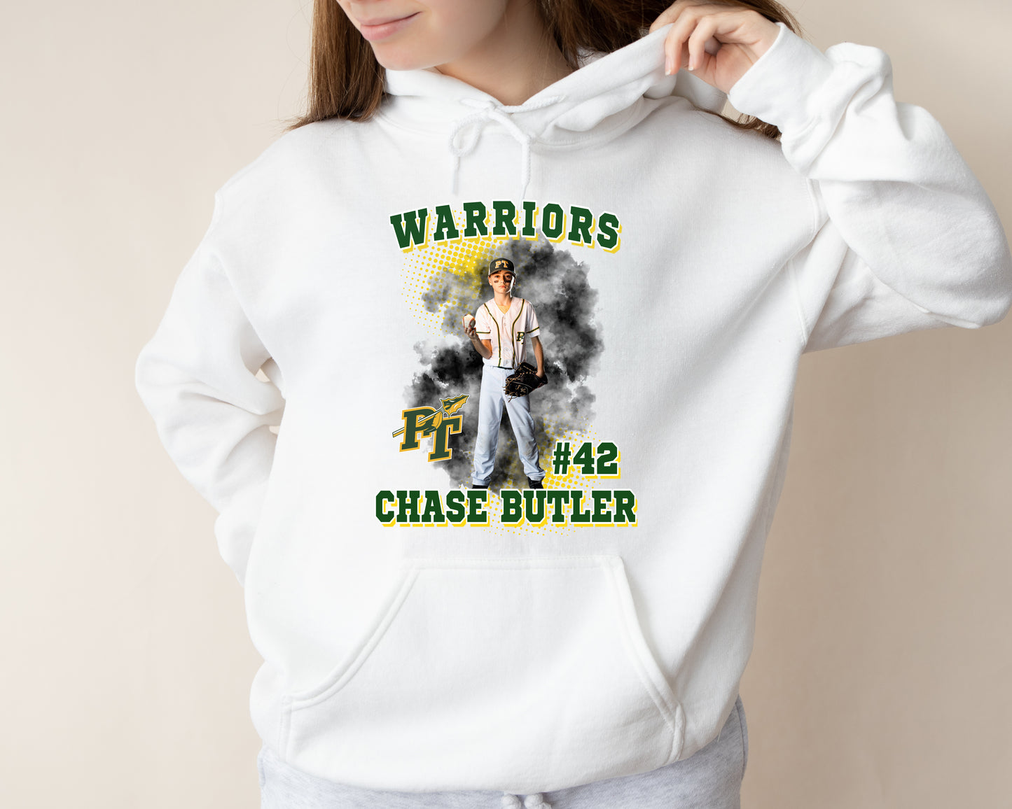 Custom Photo Player - Adult Hoodie