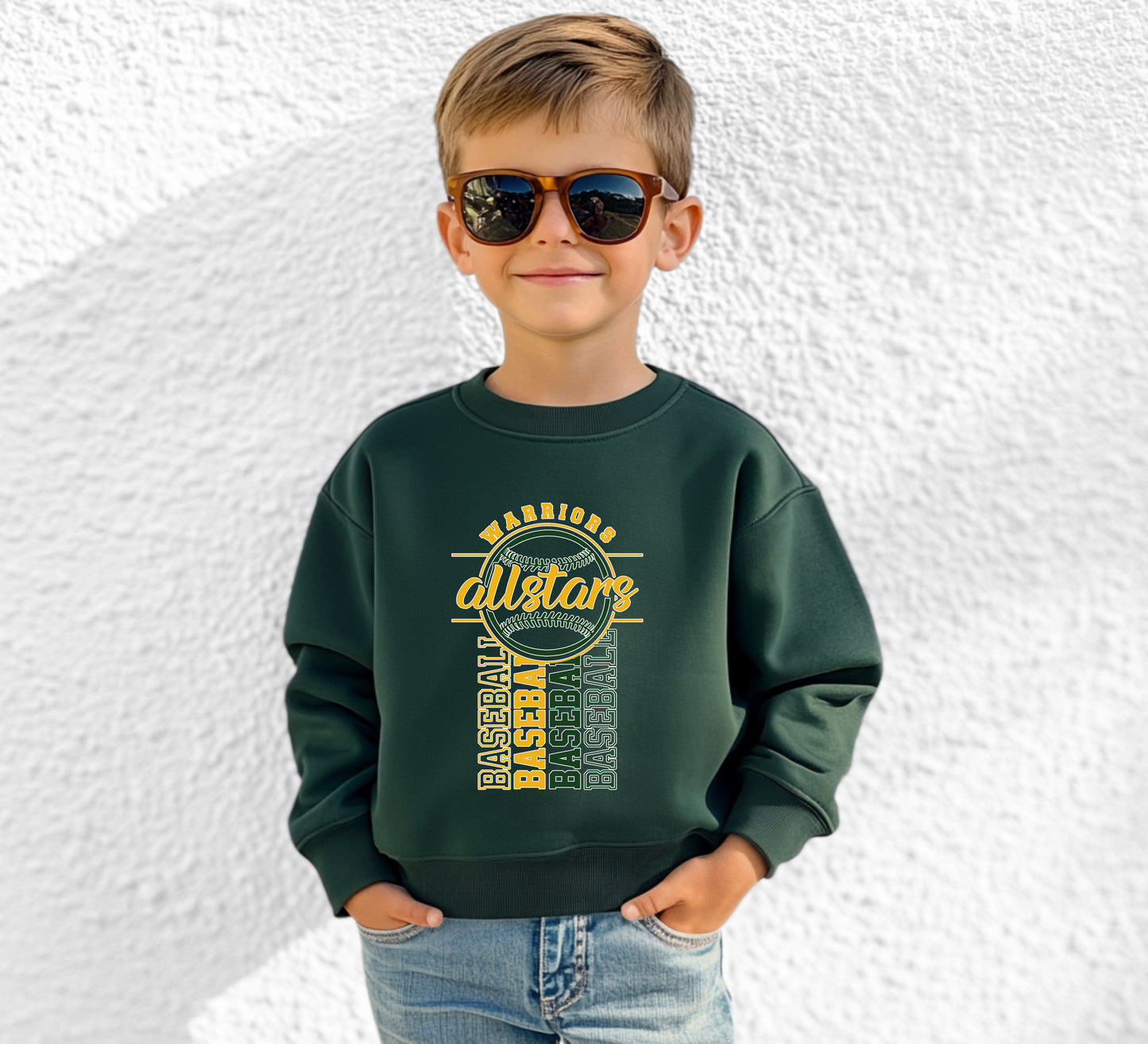 PT All-Stars Baseball 5 - Youth Crew Sweatshirt