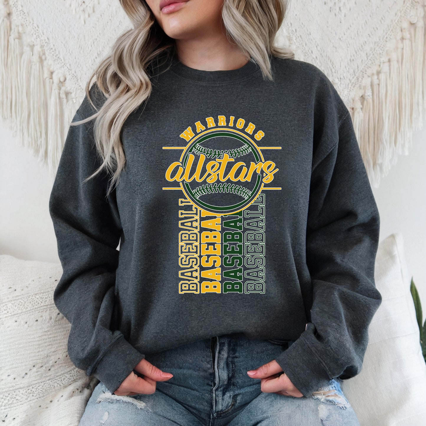PT All-Stars Baseball 5 - Adult Crew Sweatshirt