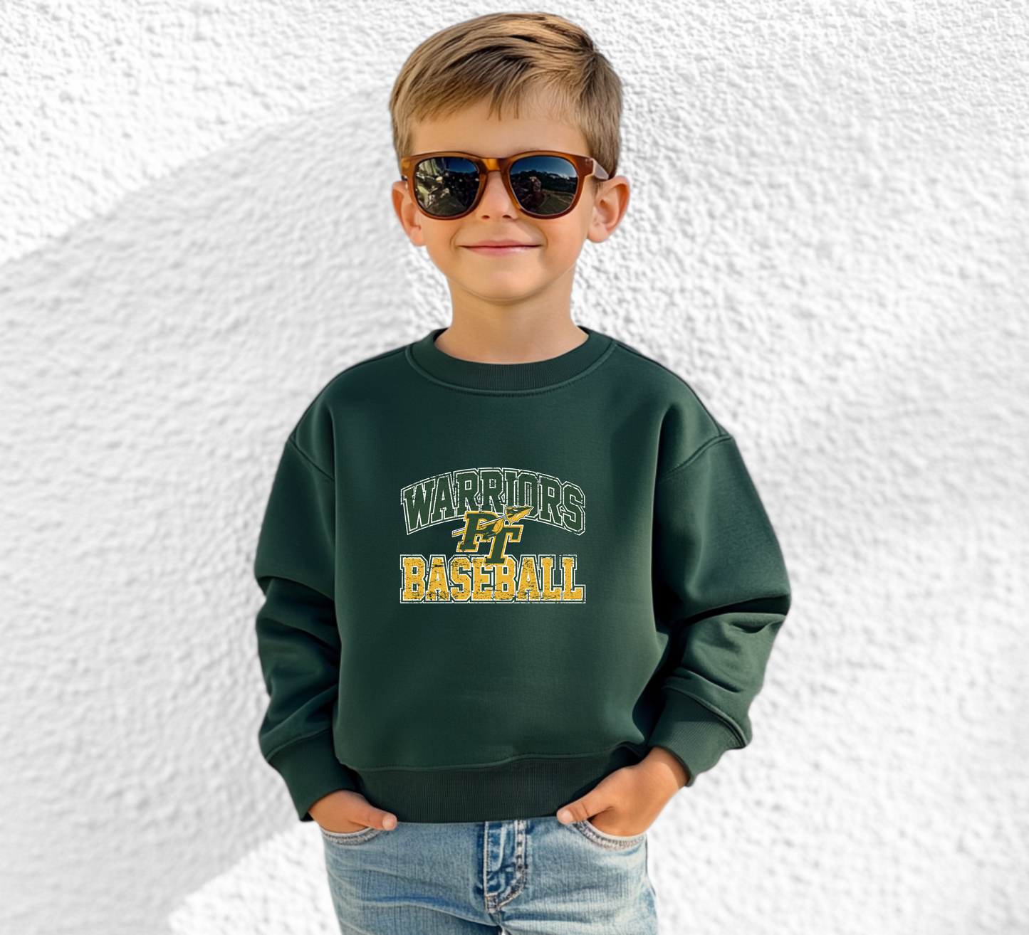 Penn Trafford Warriors Baseball 5 - Youth Crew Sweatshirt