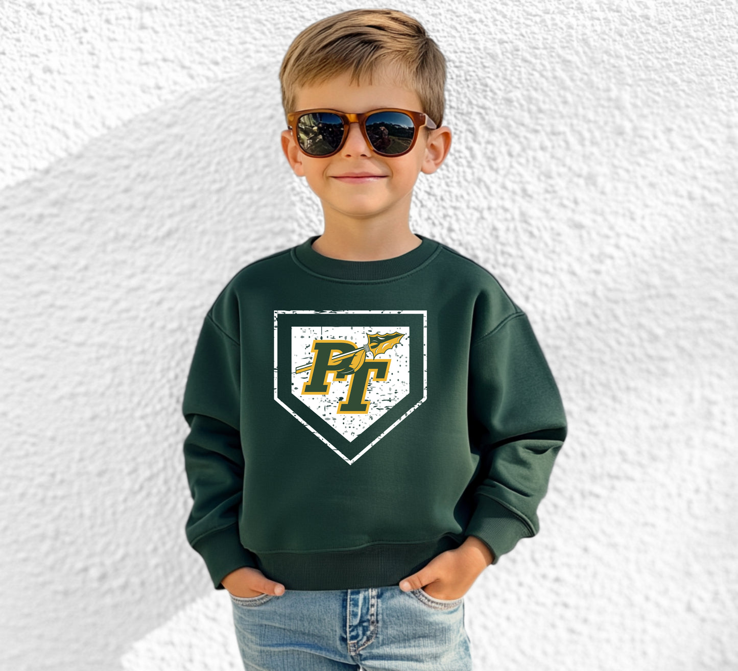 PT Baseball Plate - Youth Crew Sweatshirt