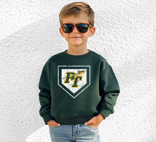 PT Baseball Plate - Youth Crew Sweatshirt
