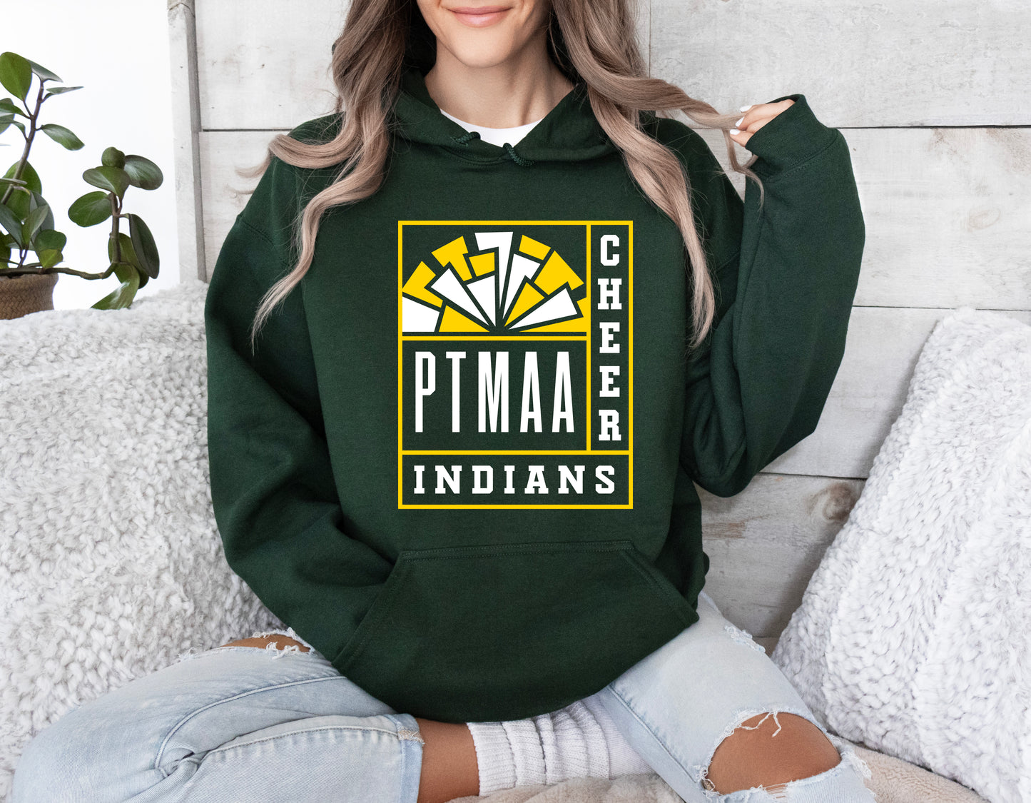PTMAA Indians Cheer - Adult Hoodie