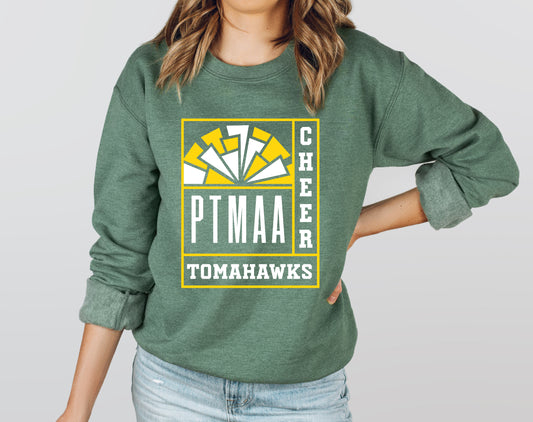 PTMAA Tomahawk Cheer - Adult Crew Sweatshirt