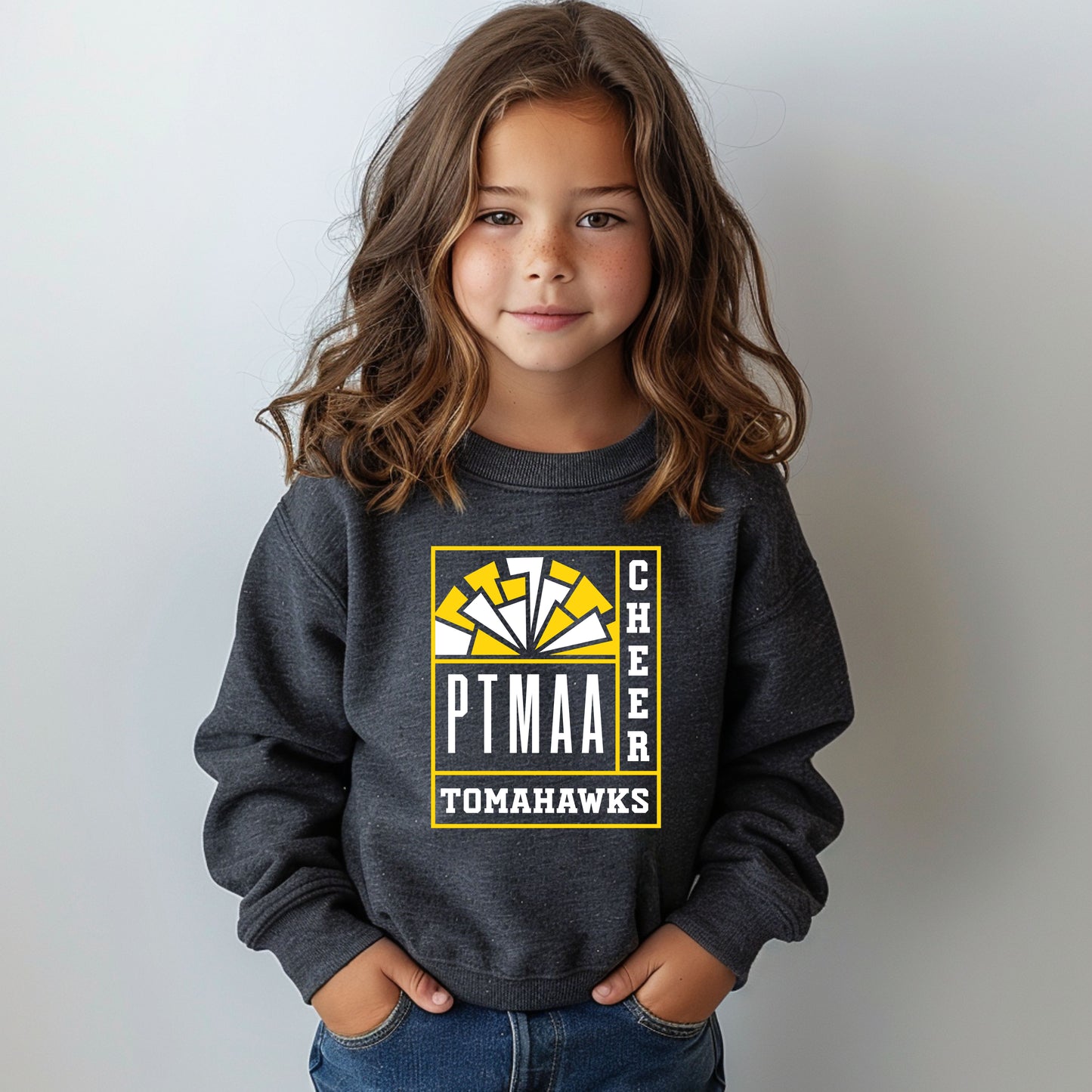 PTMAA Tomahawk Cheer - Youth Crew Sweatshirt