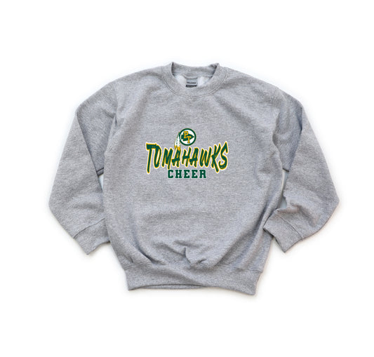 PTMAA Tomahawk Cheer - Youth Crew Sweatshirt