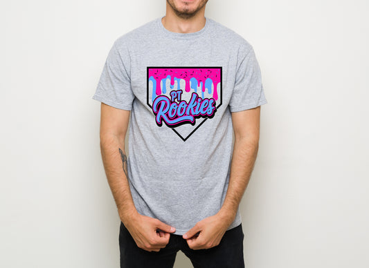 PT Rookies Ice Cream Drip Plate - Adult Unisex T-Shirt