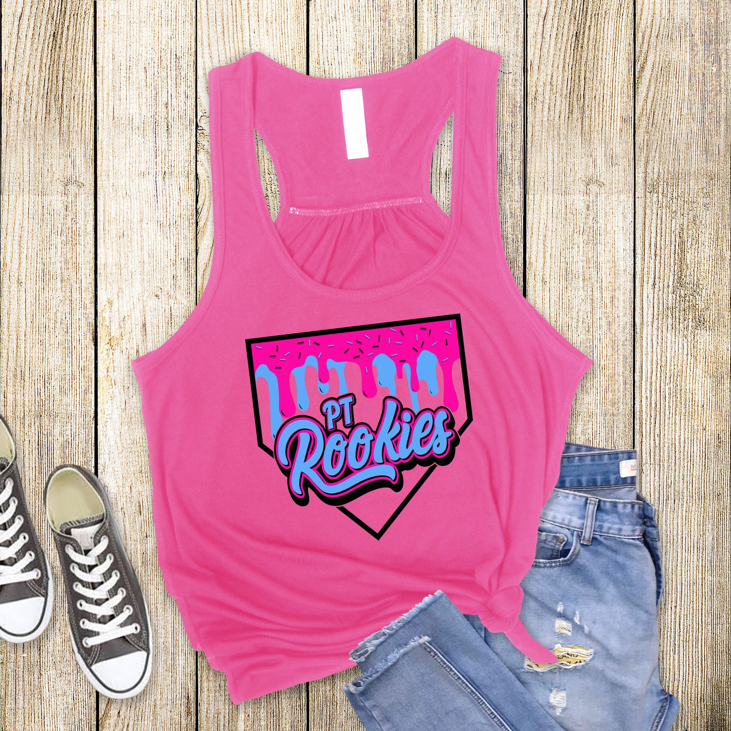 PT Rookies Ice Cream Drip Plate - Flowy Tank