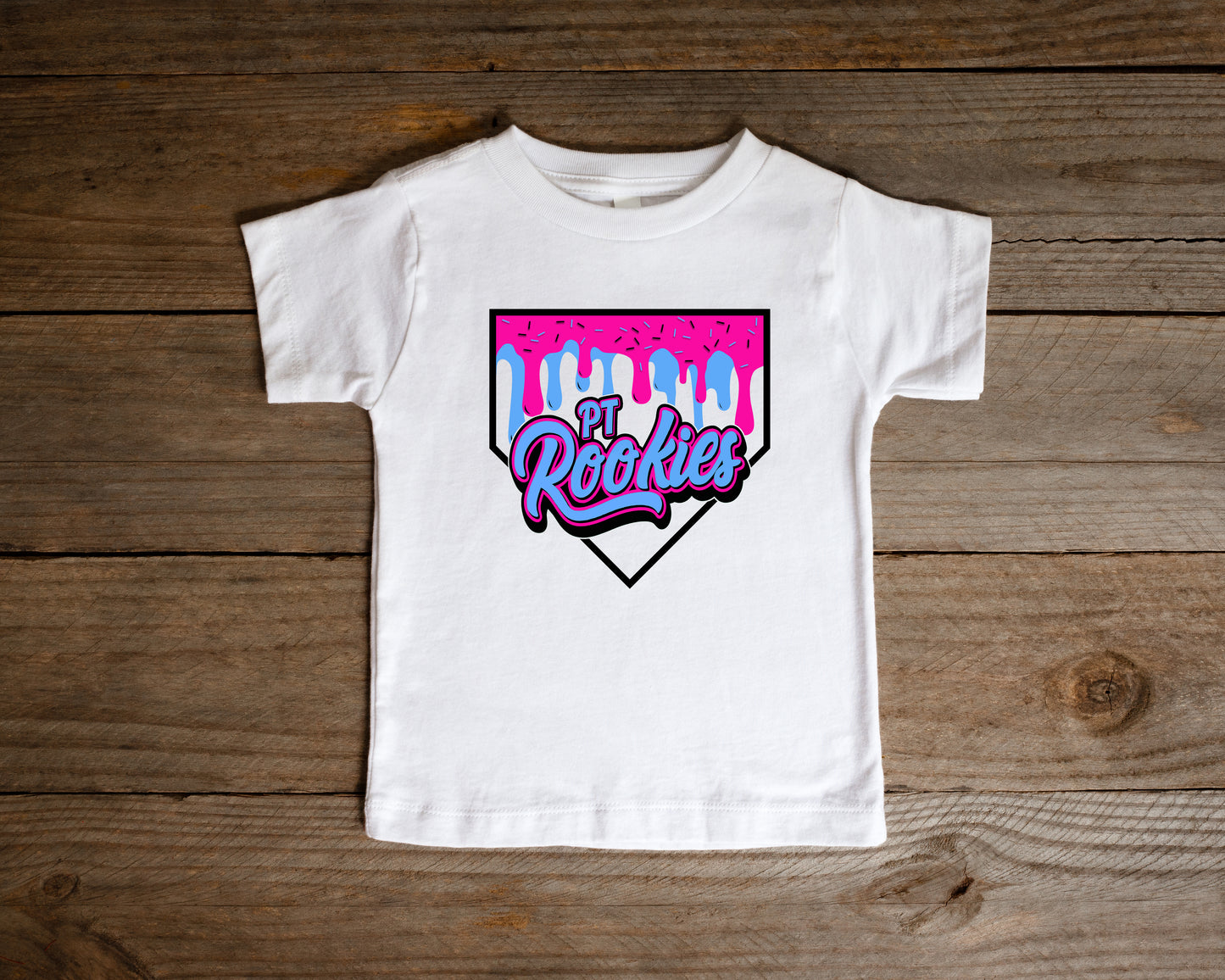 PT Rookies Ice Cream Drip Plate - Toddler Tshirt