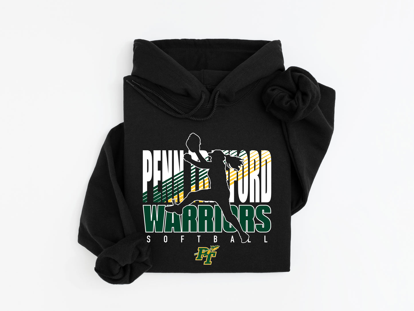 PT Softball Silhouette - Adult Hoodie