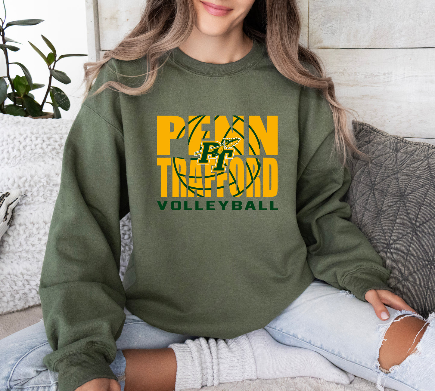 PT Volleyball 2 - Adult Crew Sweatshirt