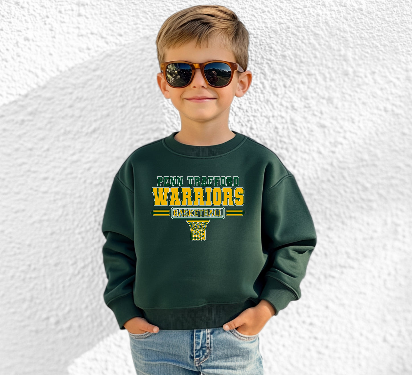 PT Basketball 3 - Youth Crew Sweatshirt
