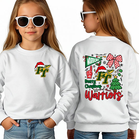 PT Warriors Christmas 2 - Youth Crew Sweatshirt
