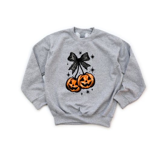 Pumpkin Cherries - Youth Crew Sweatshirt
