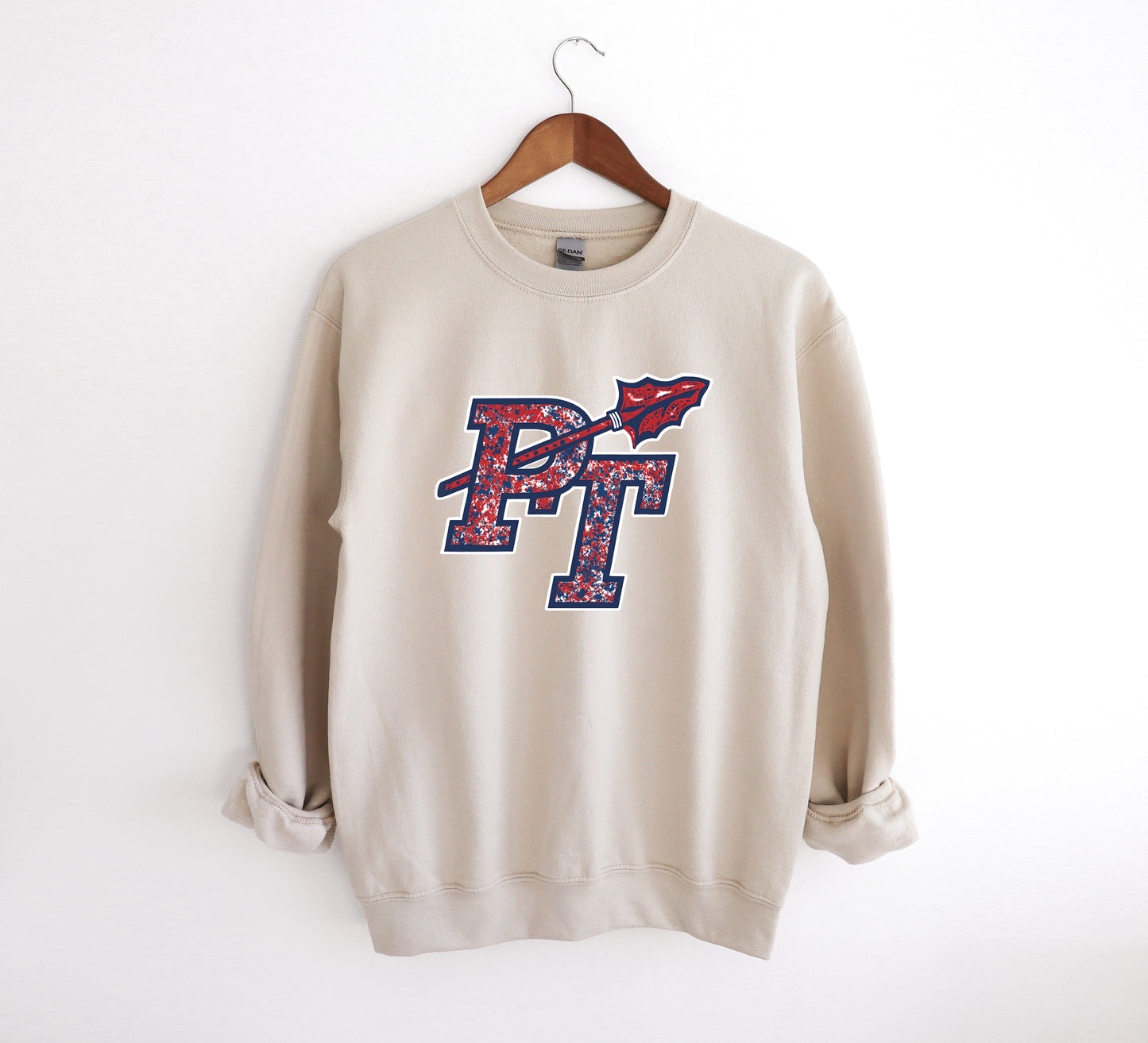 Red White &  Blue PT - Adult Crew Sweatshirt