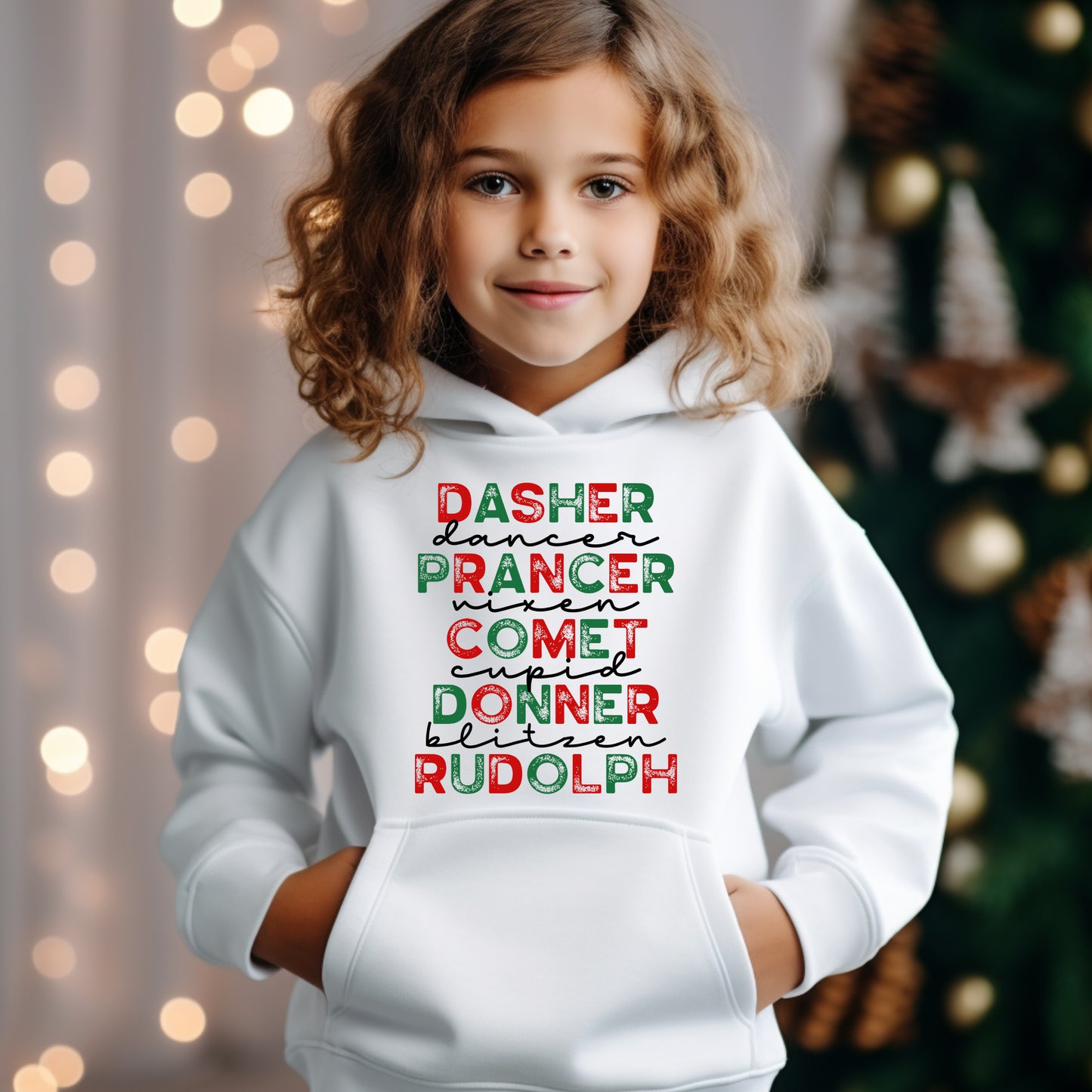 Reindeer Names - Youth Hoodie