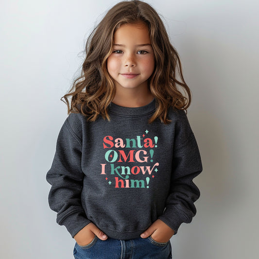 Santa! OMG! - Youth Crew Sweatshirt