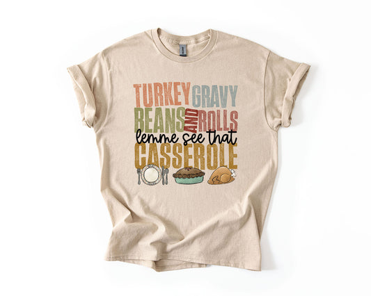 Turkey Gravy Beans & Rolls - Adult Unisex T-Shirt